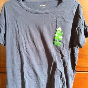 Old Navy  Navy Blue Tee with Green Graphic